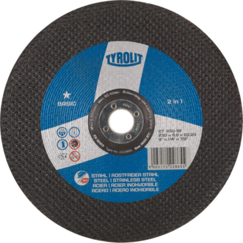 Tyrolid 222865 2in1 Basic DPC Metal Grinding Disc 230mm