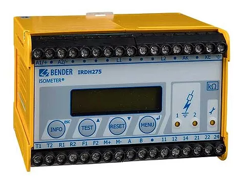 Bender IRDH275-427 ISOMETER® - Advanced Insulation Monitoring Device for Unearthed IT Systems AC/DC up to 793V, with AMPPlus Technology and Dual Alarm Relays